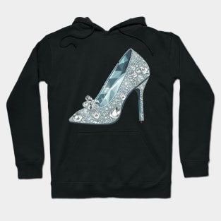 Diamond Covered High Heel Shoe Glass Slipper Hoodie